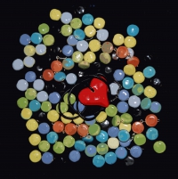 Снимка на бижута серия Оригинални Колие червено сърце 