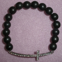 бижута Гривни Гривна от естествени камъни матиран оникс