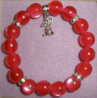 бижута Гривни Гривна от червени стъклени маниста