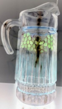 стъклопис Кани Масивна кана за червено вино с грозде