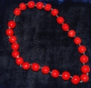 Ръчно изработена червена керамична гривна